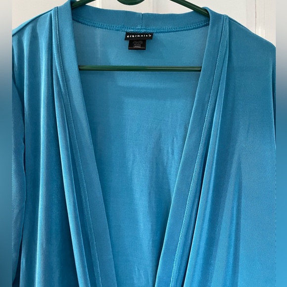 PL teal open front cardigan - Picture 2 of 4